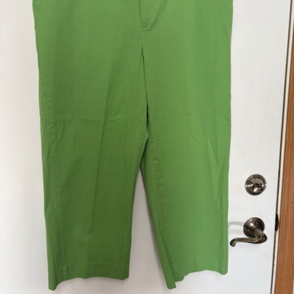 COLDWATER CREEK WOMENS BRIGHT GREEN CAPRI. LIKE NEW! SZ. 14 - Picture 2 of 4